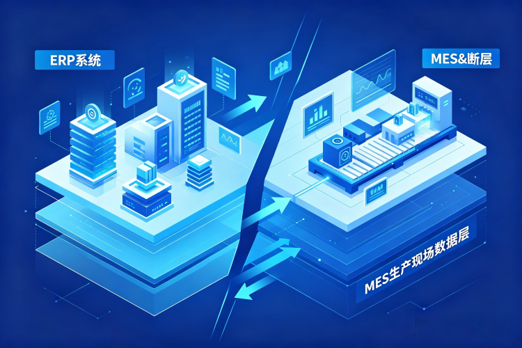 ERP与MES数据断层对比-车间数据实时打通示意图.png